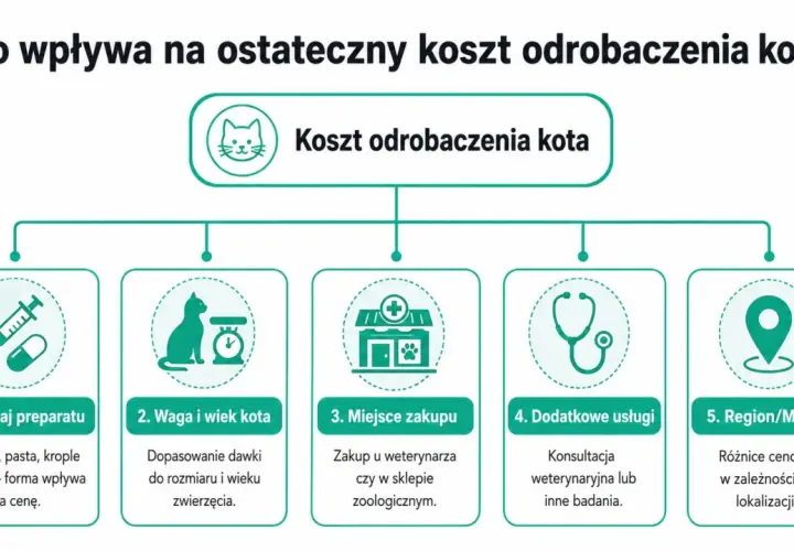 Co wpływa na ostateczny koszt odrobaczenia kota? Rodzaj preparatu, waga i wiek zwierzęcia, miejsce zakupu, dodatkowe usługi i region.